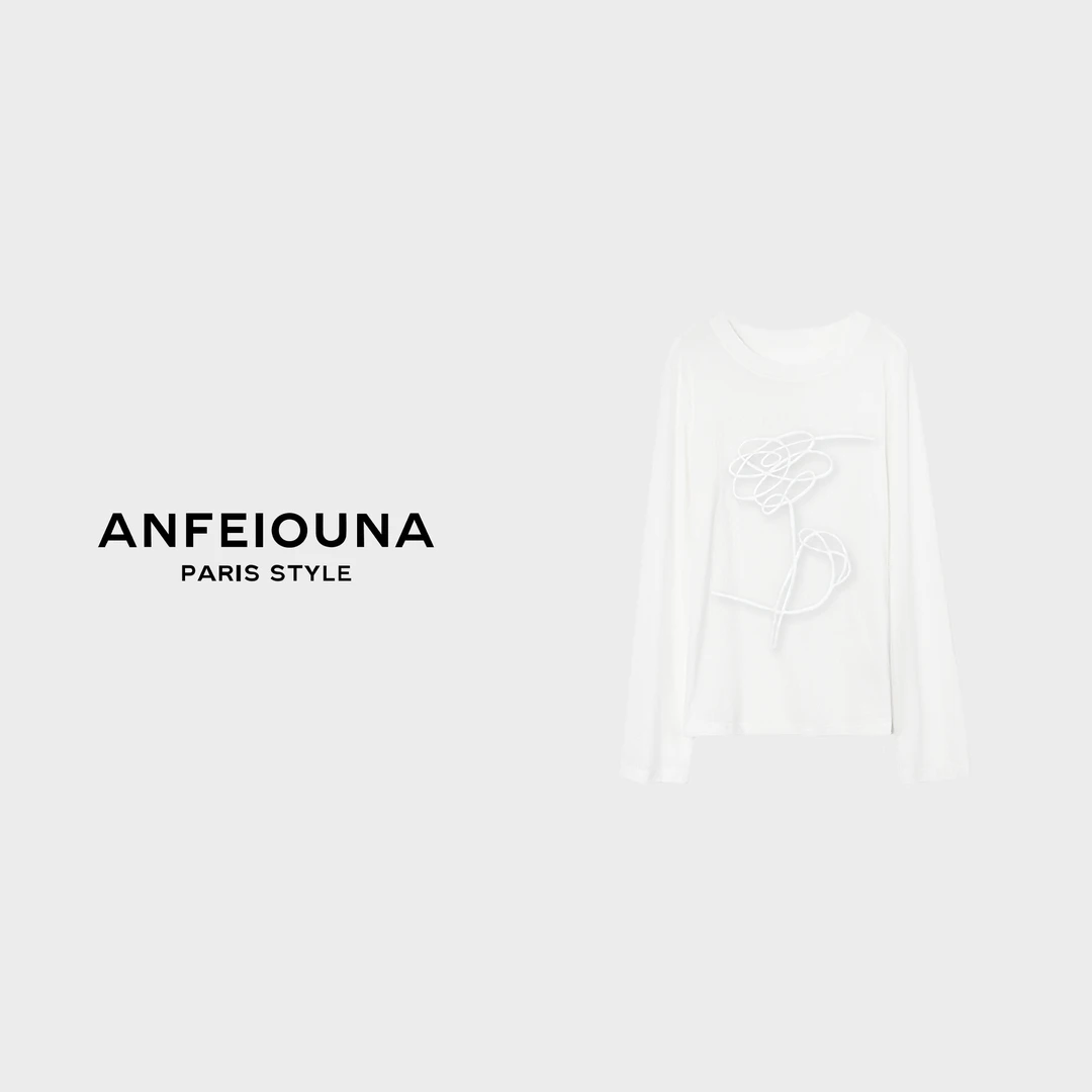 《纯欲玫瑰》2025S/S长袖T恤上衣“纯欲系列”女士1558