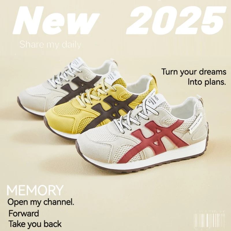 【外贸尾单】春季新款阿甘鞋女潮练车跑步百搭平底大码女款德训鞋