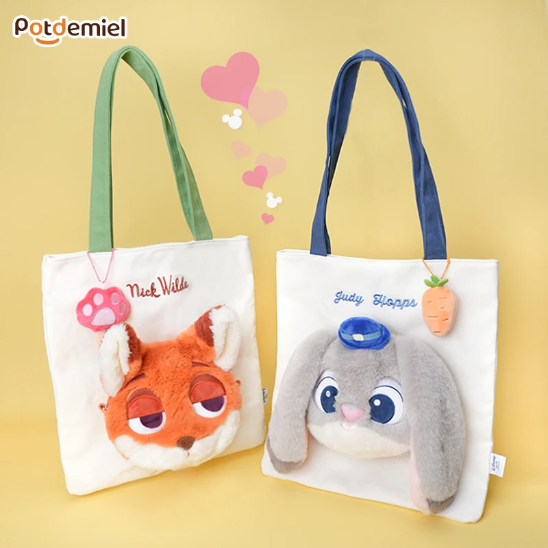 【百搭爆款】蜂蜜罐迪士尼正版尼克史迪奇焕新帆布单肩包毛绒零钱包