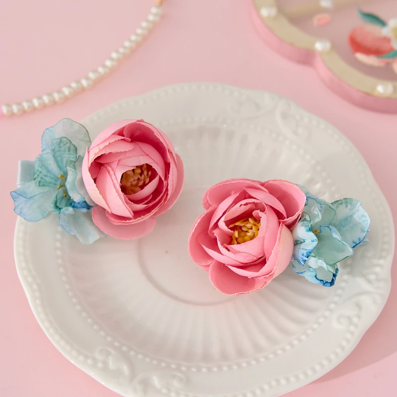 古月家.桃桃露发饰 汉服女童头饰儿童古风手工国风流苏仙气对夹