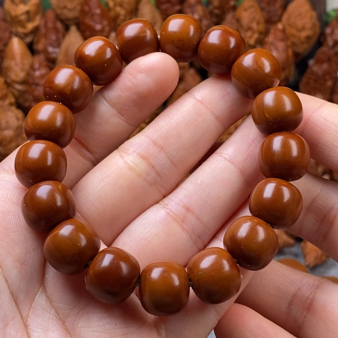 手串/手链橄榄核1.3-1.4 手工打磨 老型桶珠手串 花特价