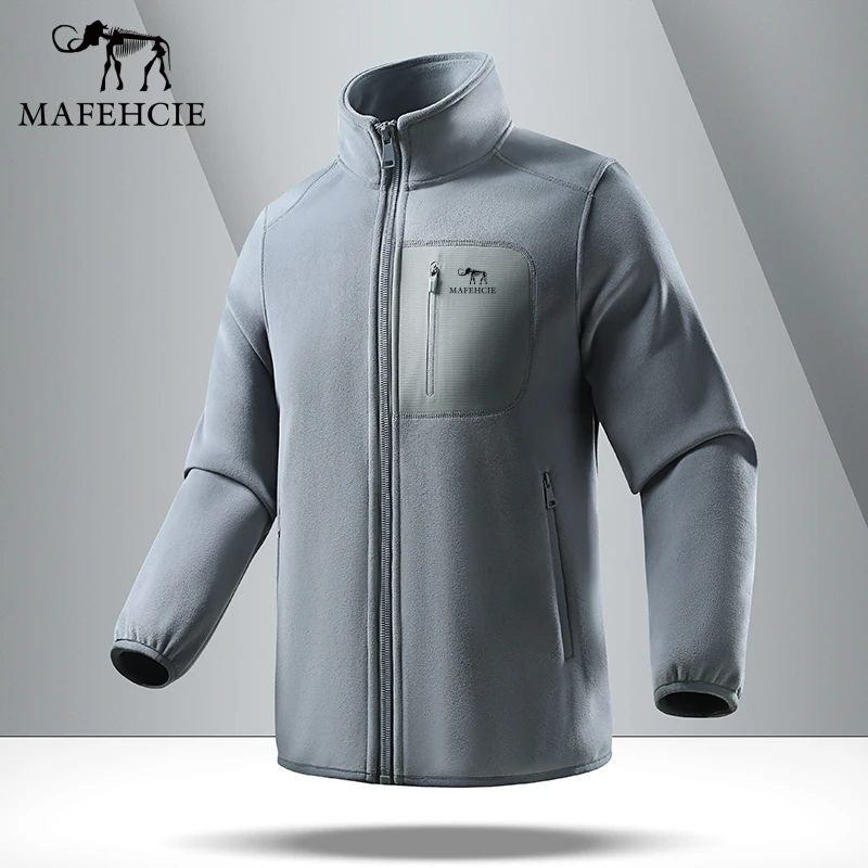 【意大利猛犸象 MAFEHCIE】男女同款高奢户外立领保暖抓绒衣 M9002