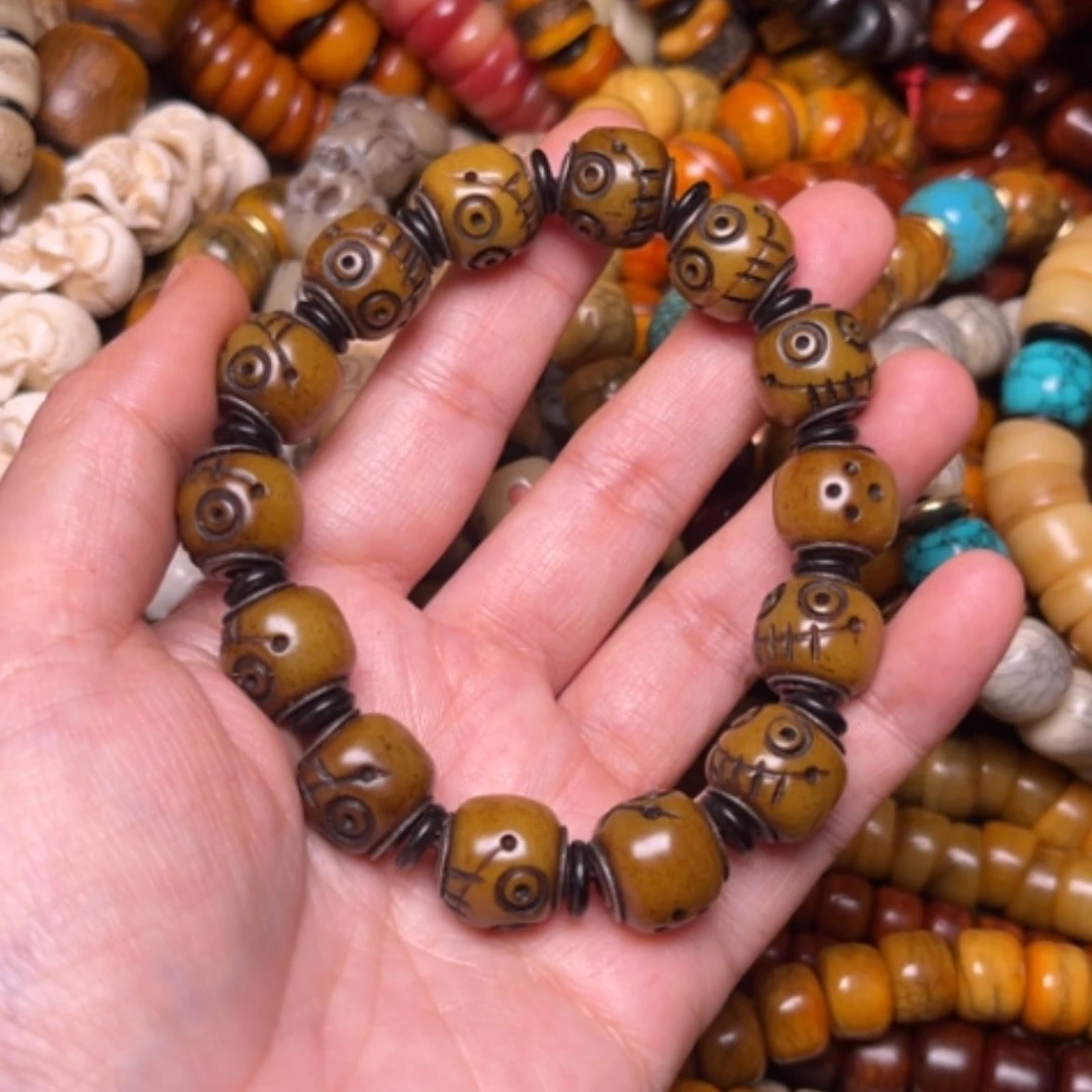 【闪购商品】牛骨手串/手链牛骨原色阿呆14×14颗