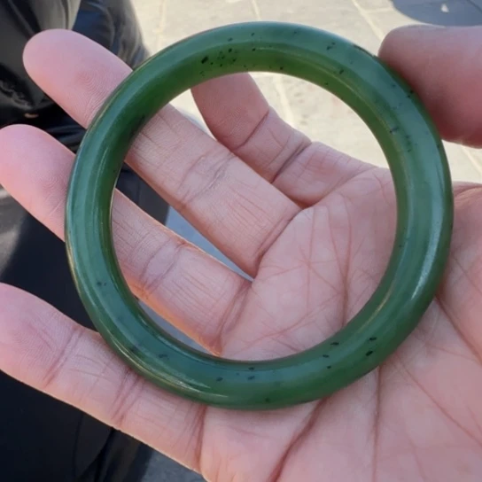 和田玉手镯未镶嵌55