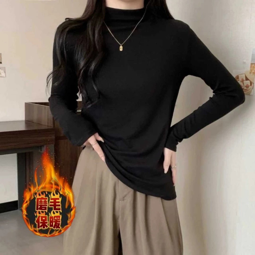 【清仓福利+现货】半高领德绒打底衫919