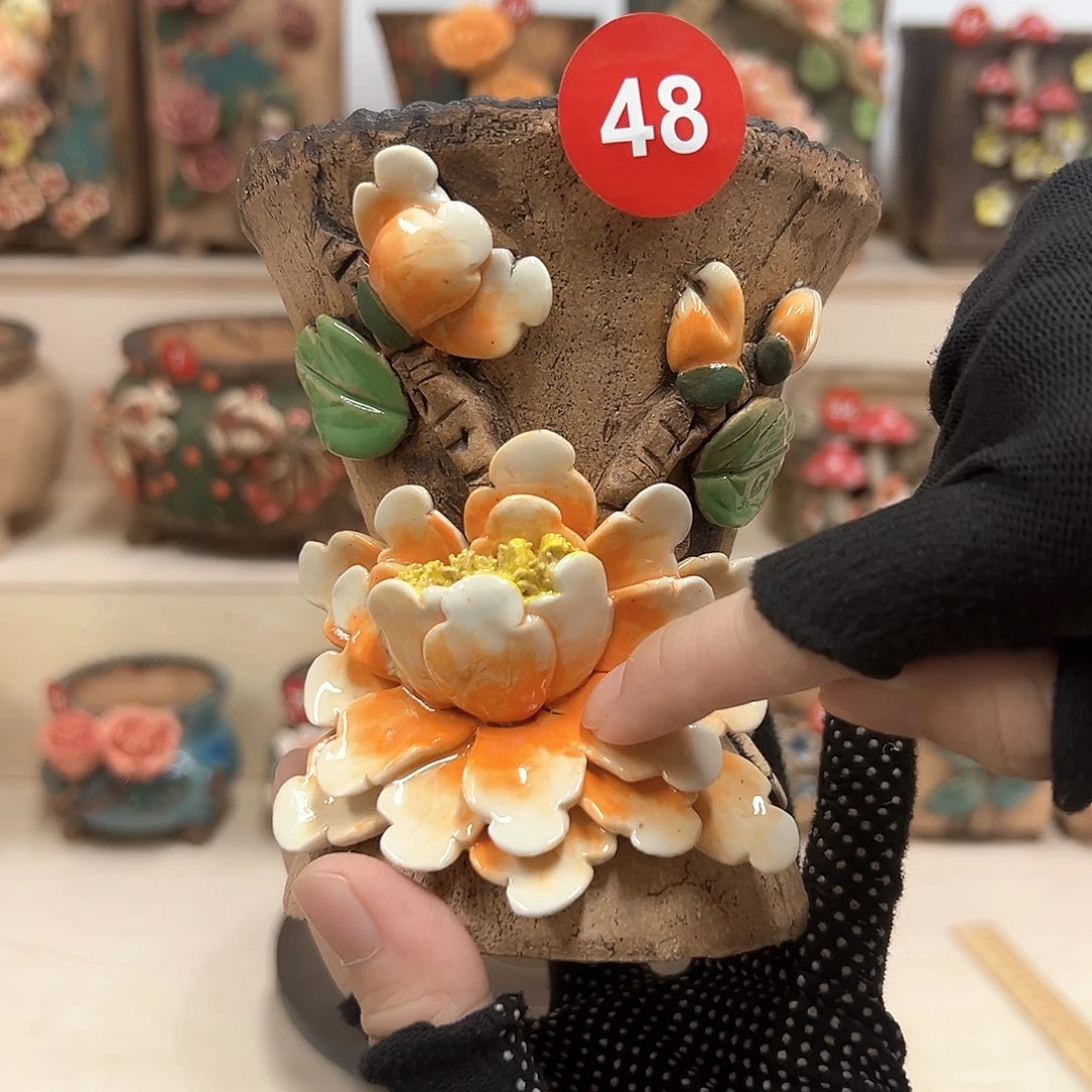紫砂花盆微瑕4 8号内口9外高13