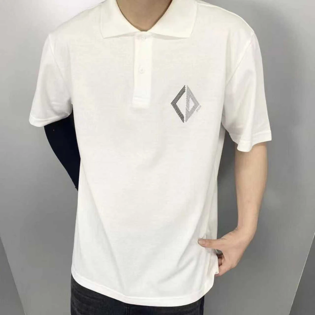 未使用 DIOR/迪奥 菱形几何刺绣logo百搭短袖poloT恤