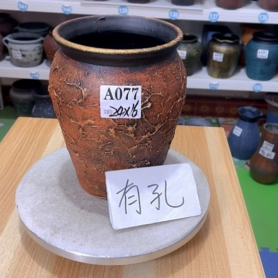 红陶手工制作工艺花盆