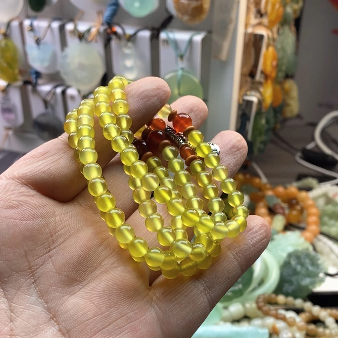 未镶嵌蛇纹石玉手链