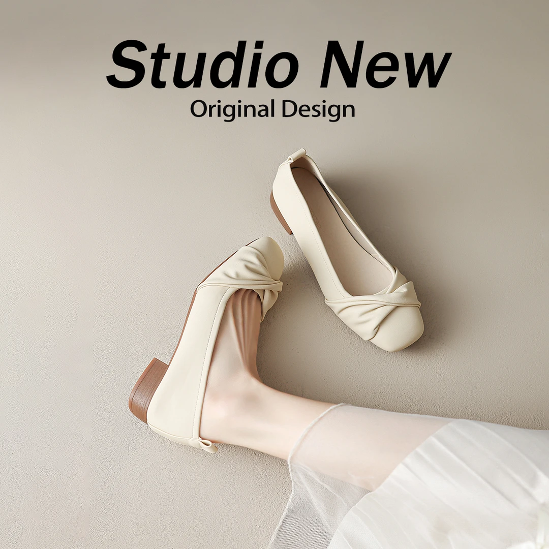 意韵庄园~~法式小香风单鞋软皮软底仙女鞋温柔方头玛丽珍-1388-6