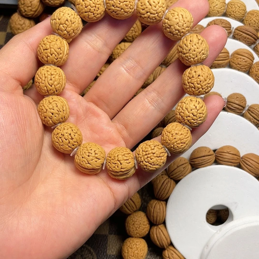 桃木深**蓝桃核手串15+金刚纹