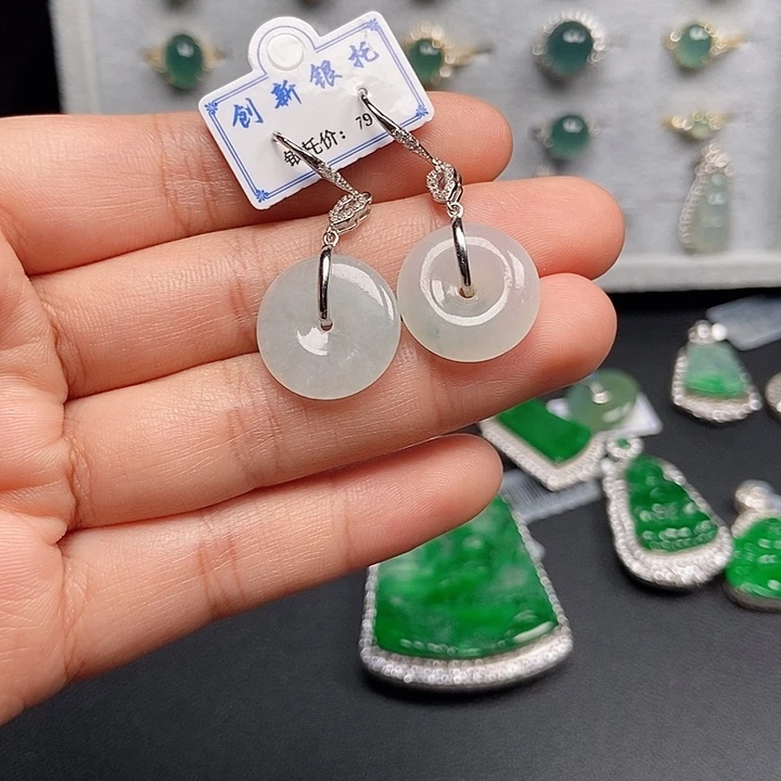 翡翠银S925镶嵌戒指