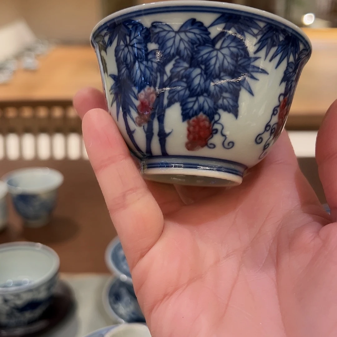 微瑕臻玉古坊原矿青花釉里红