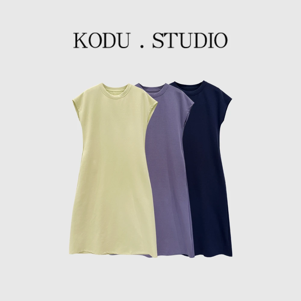 【刻度KODU】DF-5550夏季新品法式气质设计感收腰遮肉长款连衣裙