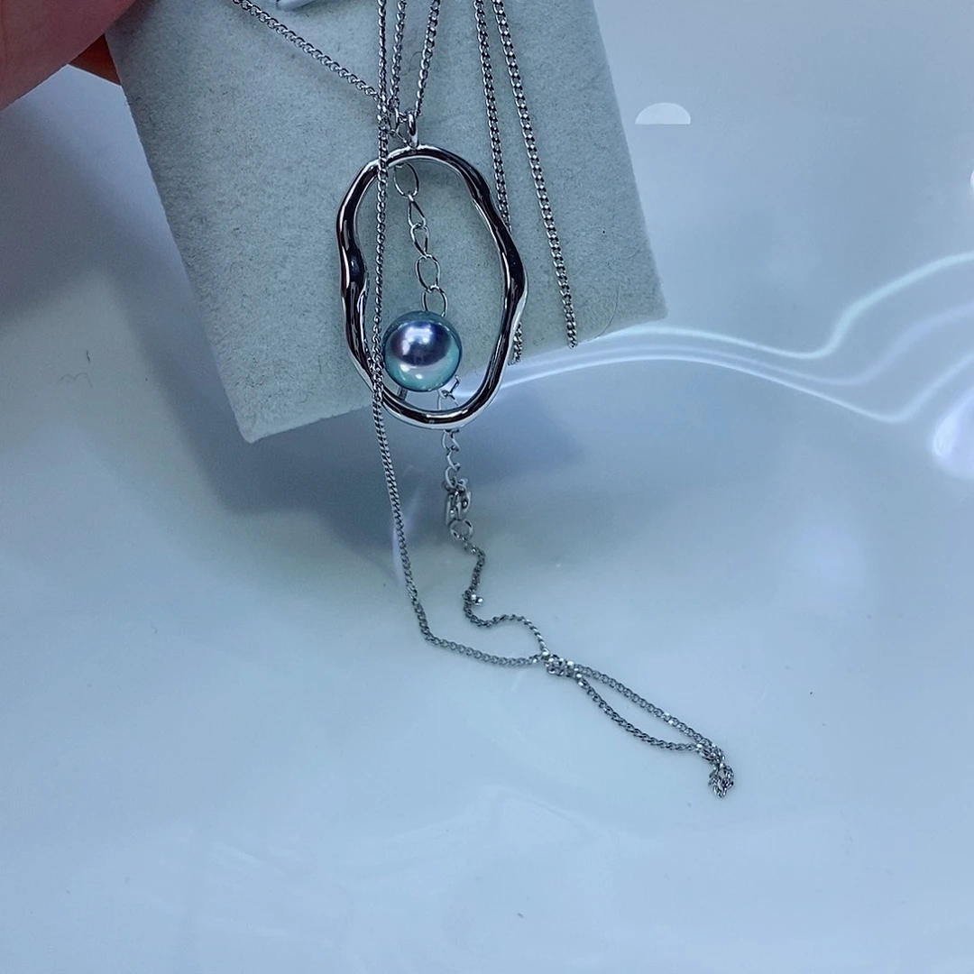 海水珍珠颈饰银S925镶嵌