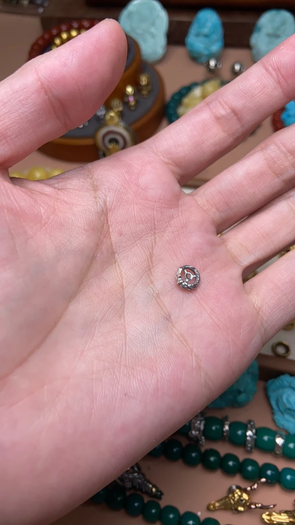 925银银制品 1号逆鳞卡环一个配饰银饰8mm