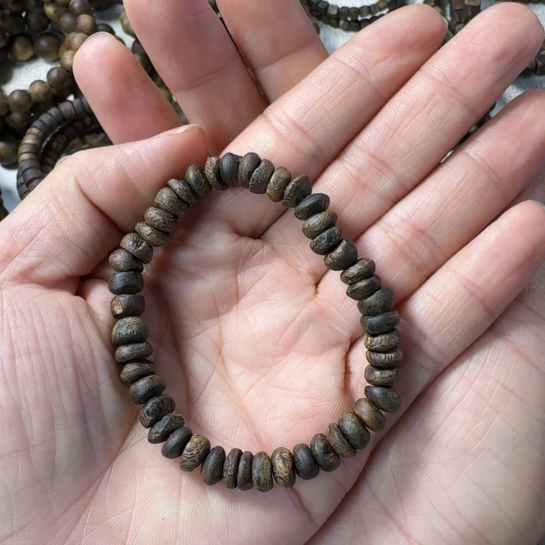 沉香手串清*～奇楠树丁包壳单圈多样性发一