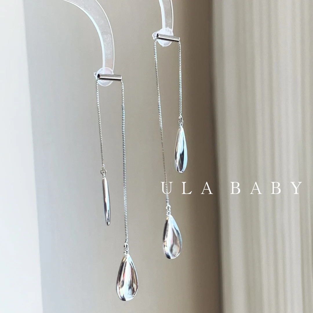 铜合金耳饰 【喜儿ula】11-14-3气质温柔流苏水滴百搭耳钉