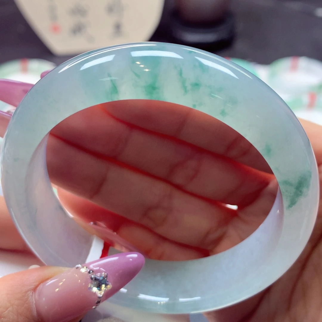翡翠手镯未镶嵌宽版21号66