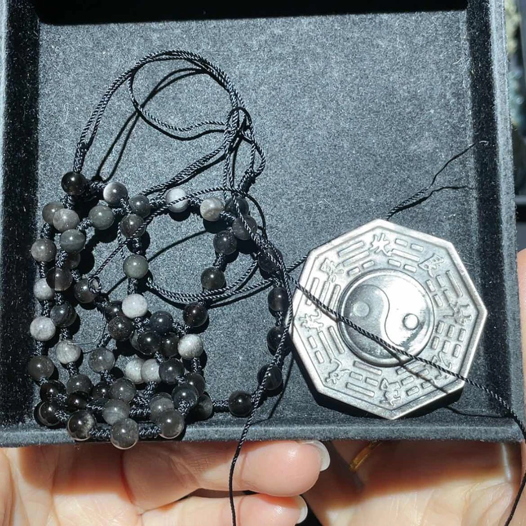 【闪购商品】未镶嵌黑曜岩套链.****.