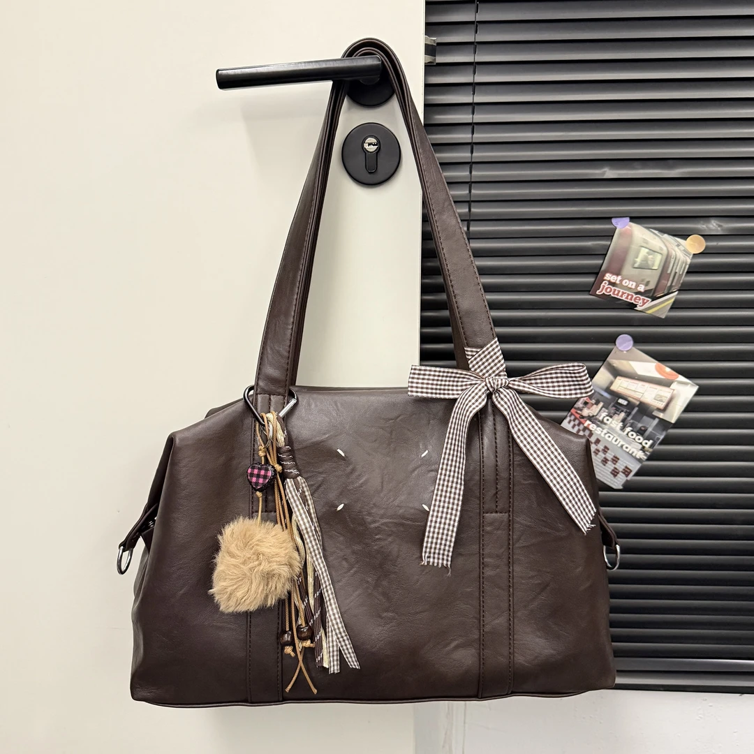 【焦糖可颂】慵懒松弛感大容量单肩包2025早冬高级感简约斜挎包