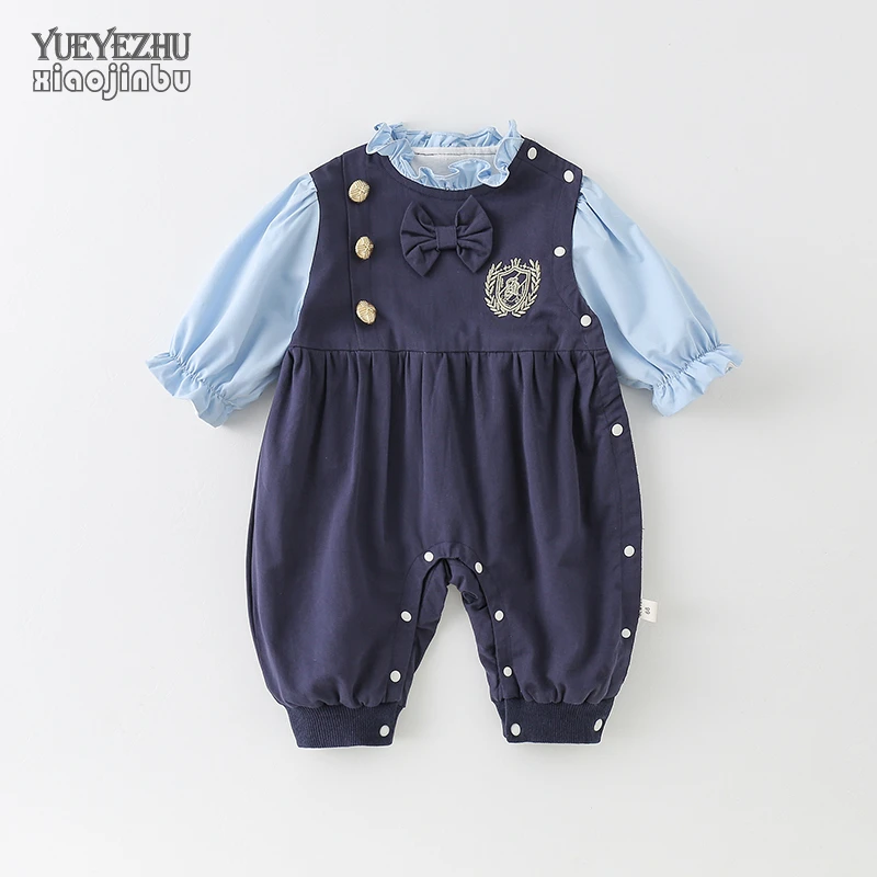 男女宝宝兄妹装秋装婴儿学院风衣服春秋长袖洋气婴幼儿连体衣秋季