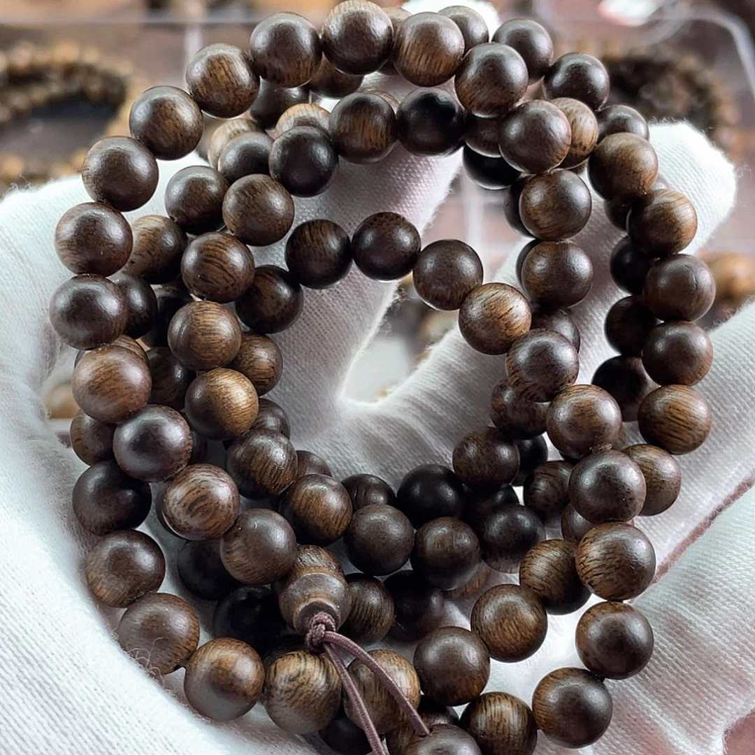 沉香手串小***鲵越南芽庄白棋