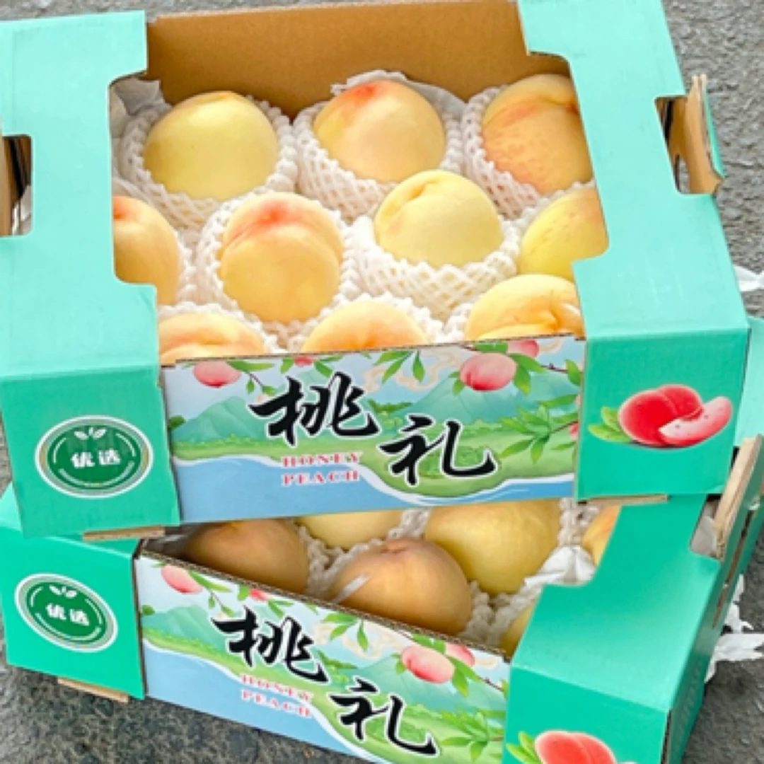优选  桃礼水蜜桃果子漂亮 鲜美多汁桃你欢心 毛重4斤左右
