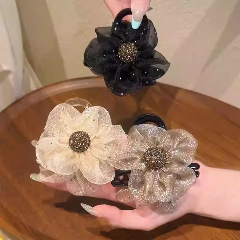 【3个】森系女生优雅气质日韩网红抓夹满钻发夹少女风甜美女大抓夹