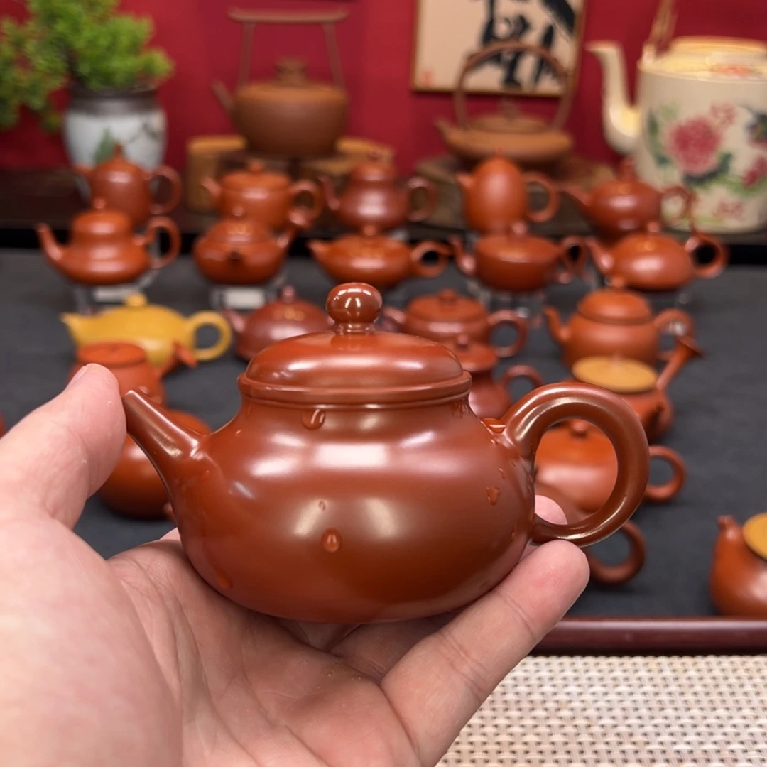 军***木茶壶紫砂潮州手拉壶