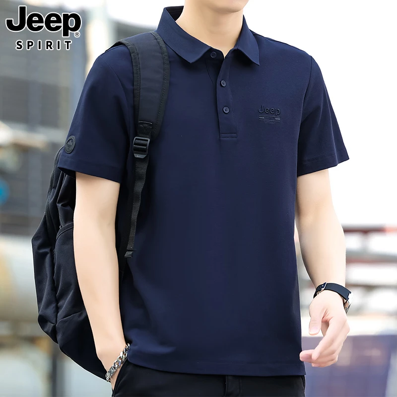 JEEPSPIRIT中青年Polo衫短袖翻领男士商务休闲运动男夏季男装时尚
