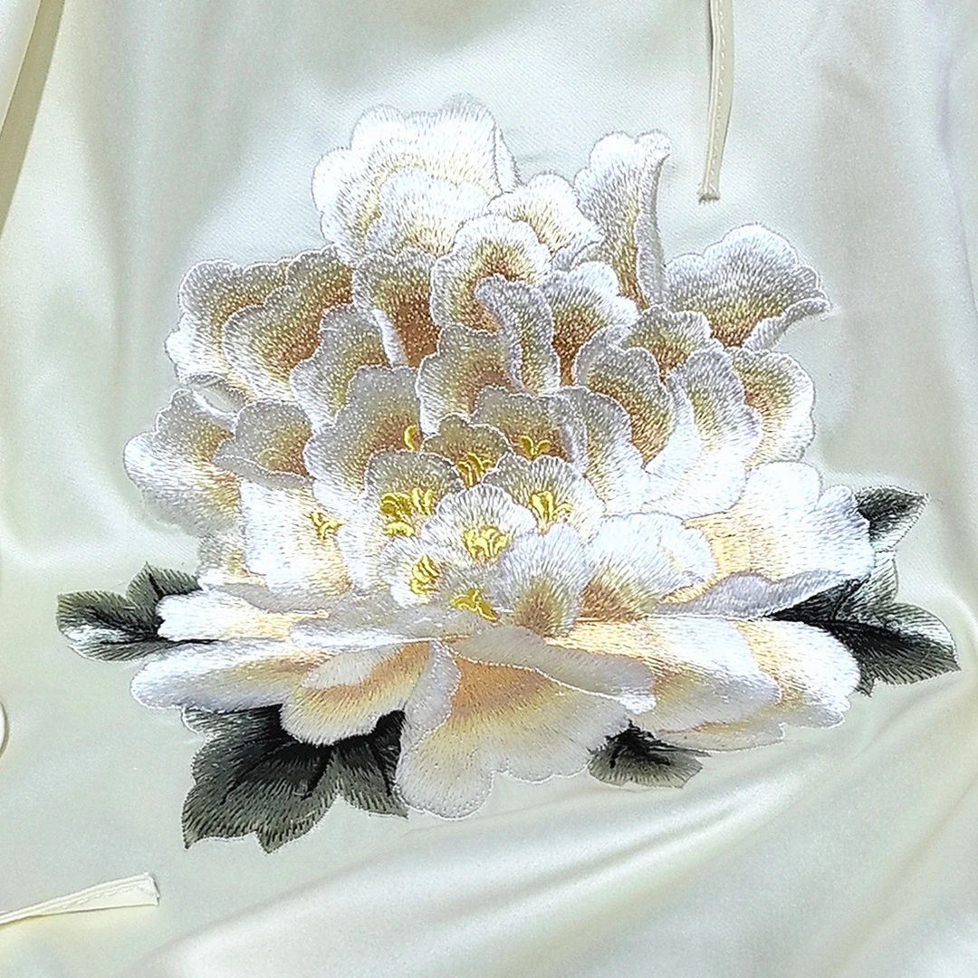 香槟白大牡丹 苏绣肚兜DU*dou