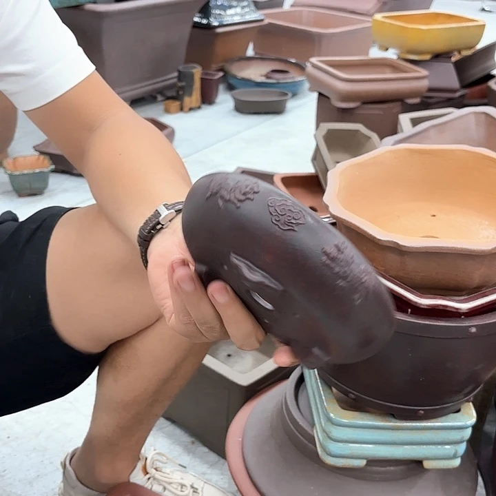 紫砂花盆紫砂的颜色很好看