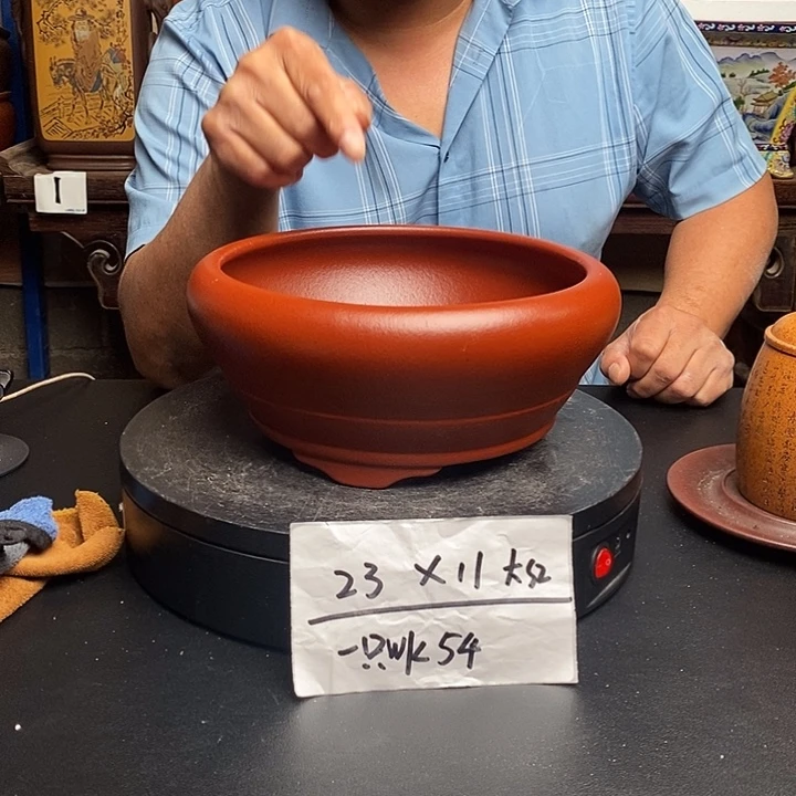 紫砂花盆货号一只WK54