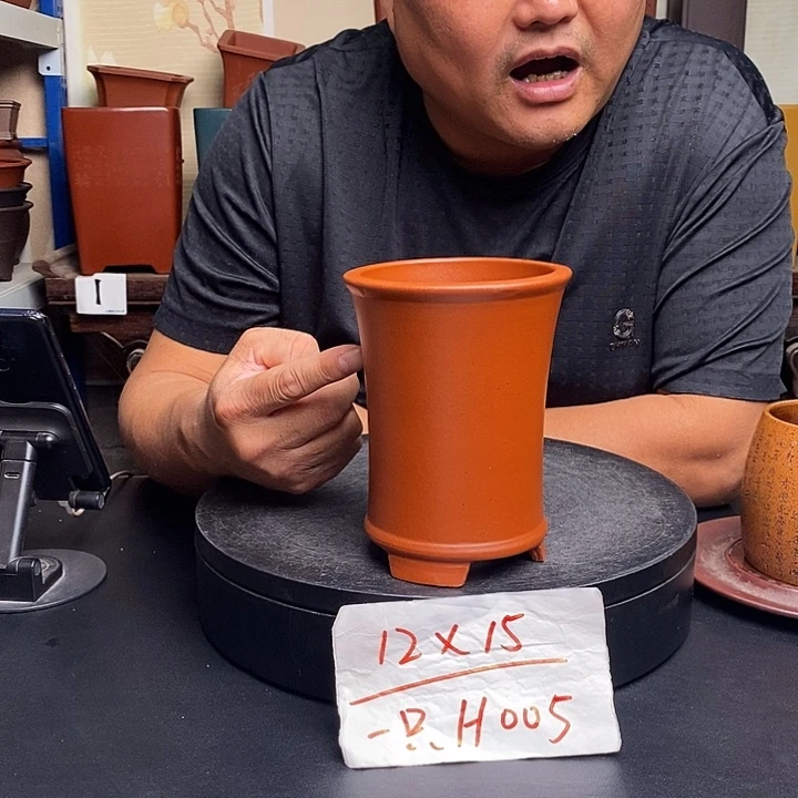 紫砂花盆货号一只H005