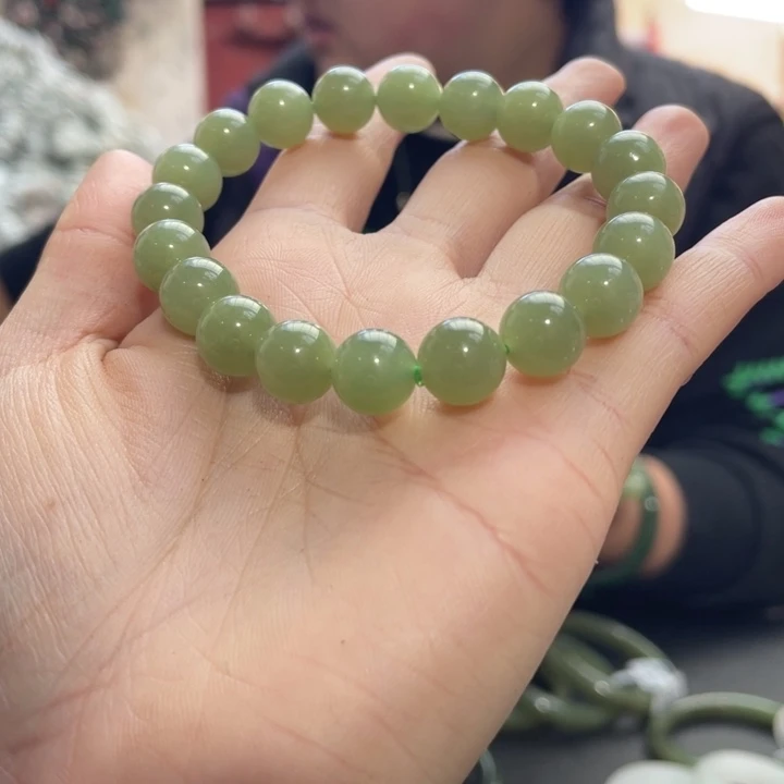 和田玉未镶嵌手串青黄口手串