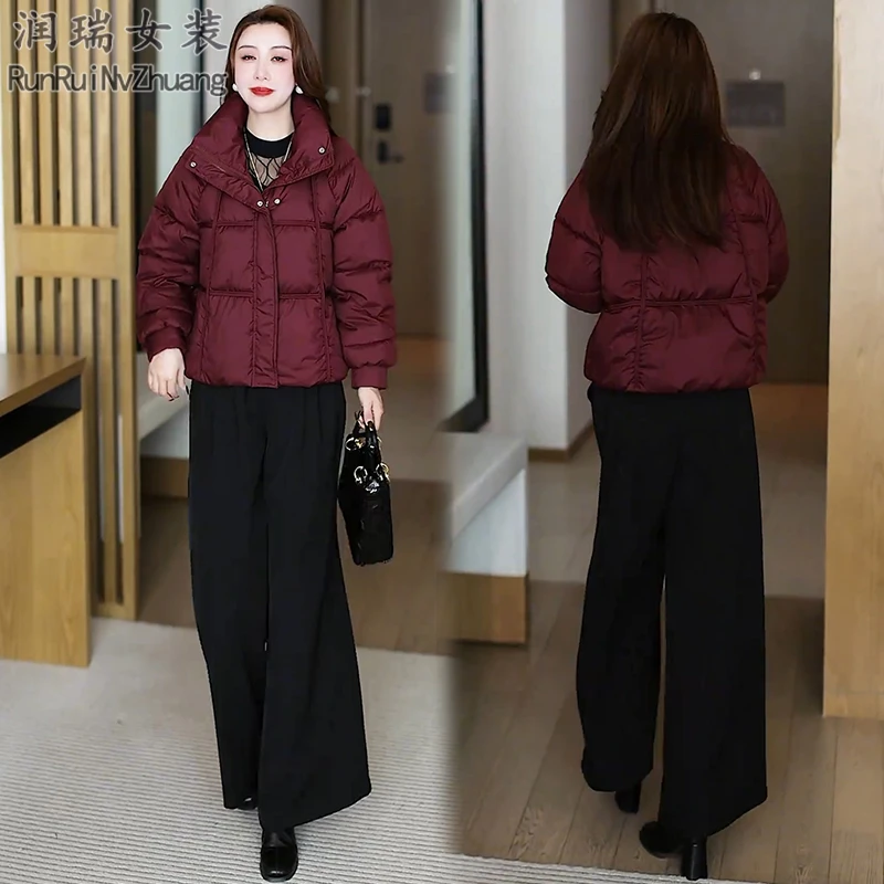 时尚短款面包棉服女2025冬季新款洋气显瘦小个子保暖棉衣棉袄外套