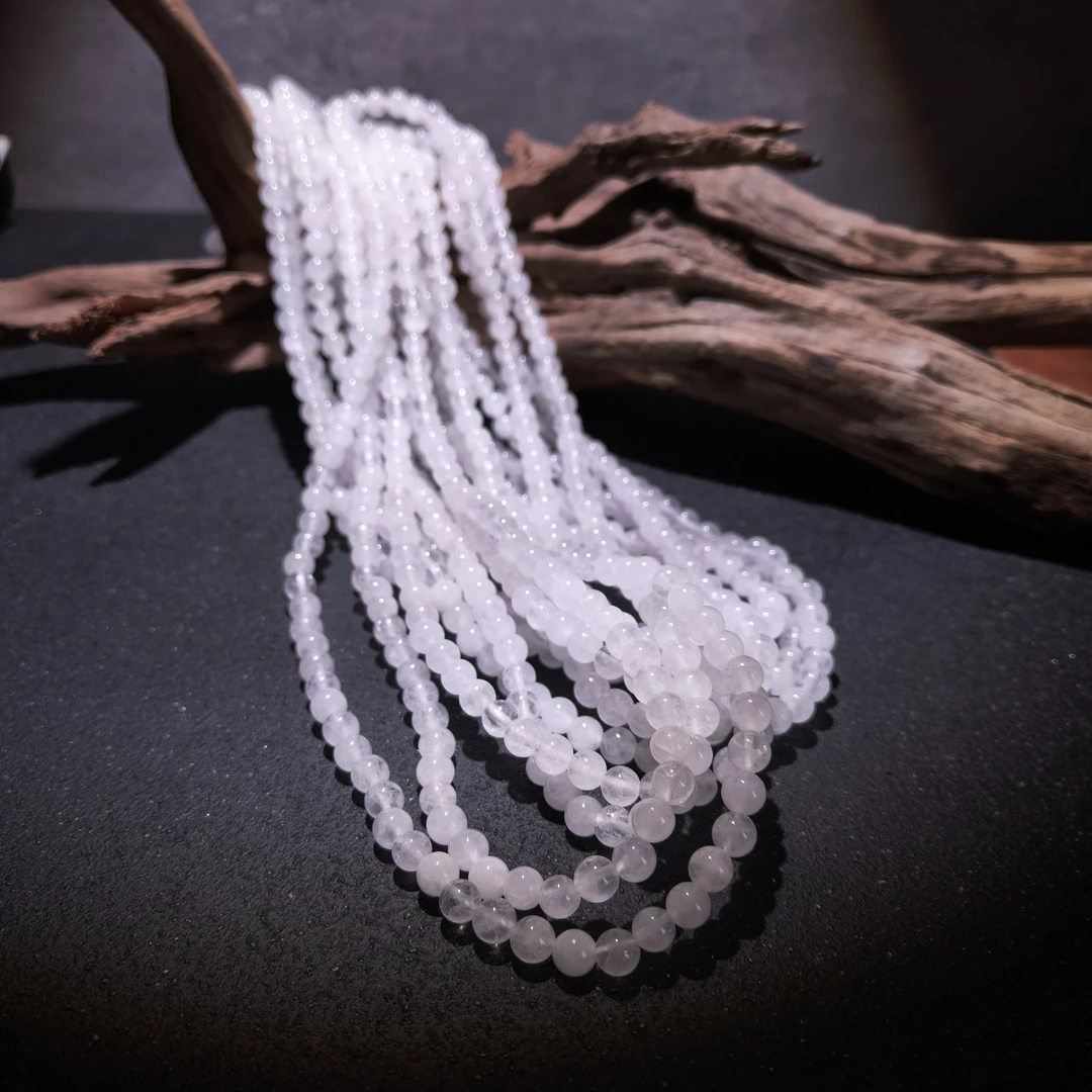 【黑胖珠宝】H0703  天然白幽灵多圈手链  ——多样性发其一