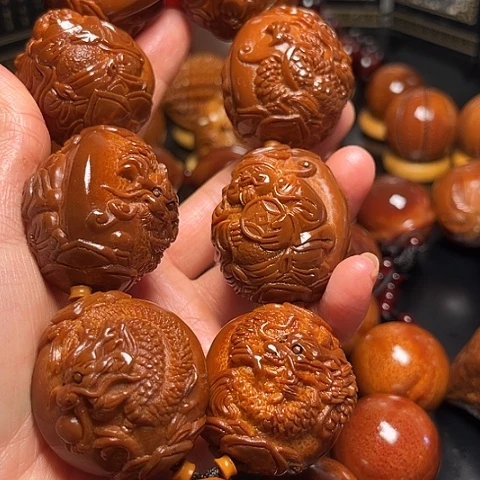 沉***验手串/手链橄榄核龙财