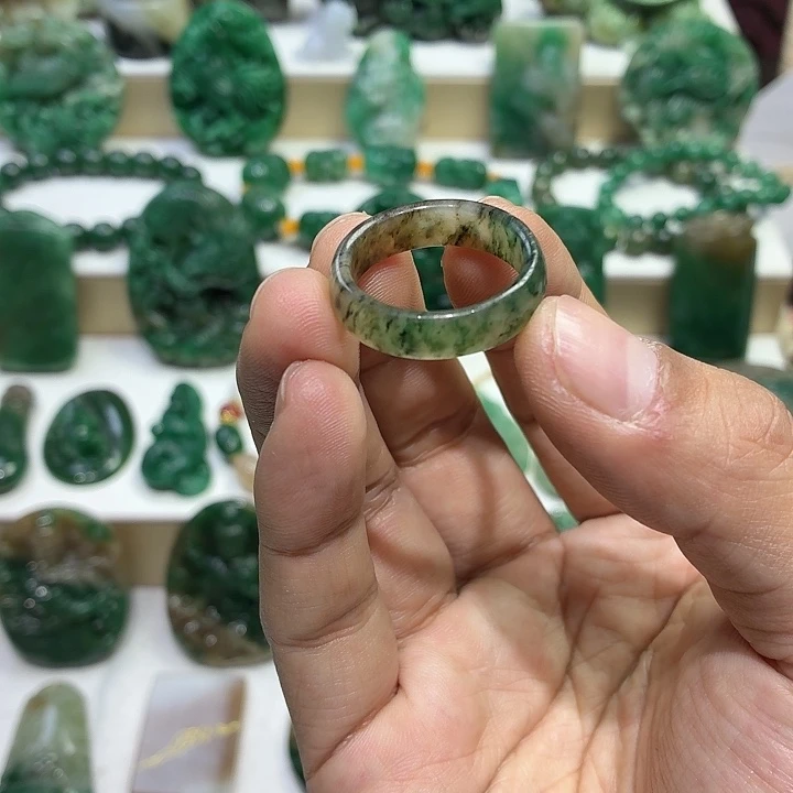 用***8独山玉未镶嵌戒圈20.5