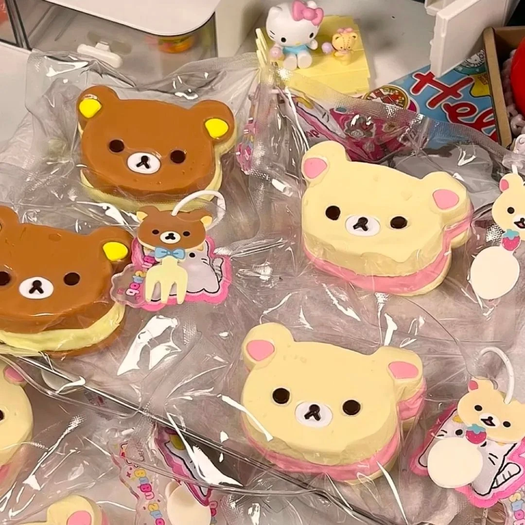 可爱风轻松熊食品级硅胶超软解压玩具爆浆水感捏捏适合学生党河南