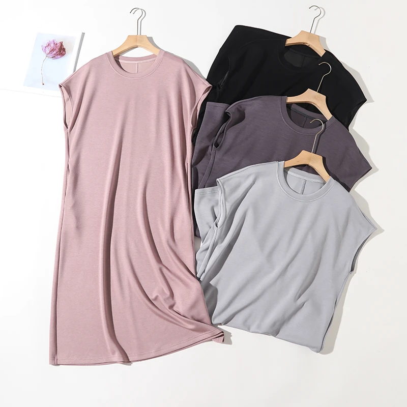 至简随心！无感裙显瘦新疆棉透气简约有口袋立体剪裁连衣裙子#7287