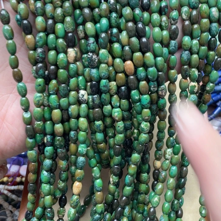 玛瑙/玉髓合金珠宝半成品一条5x8m松石