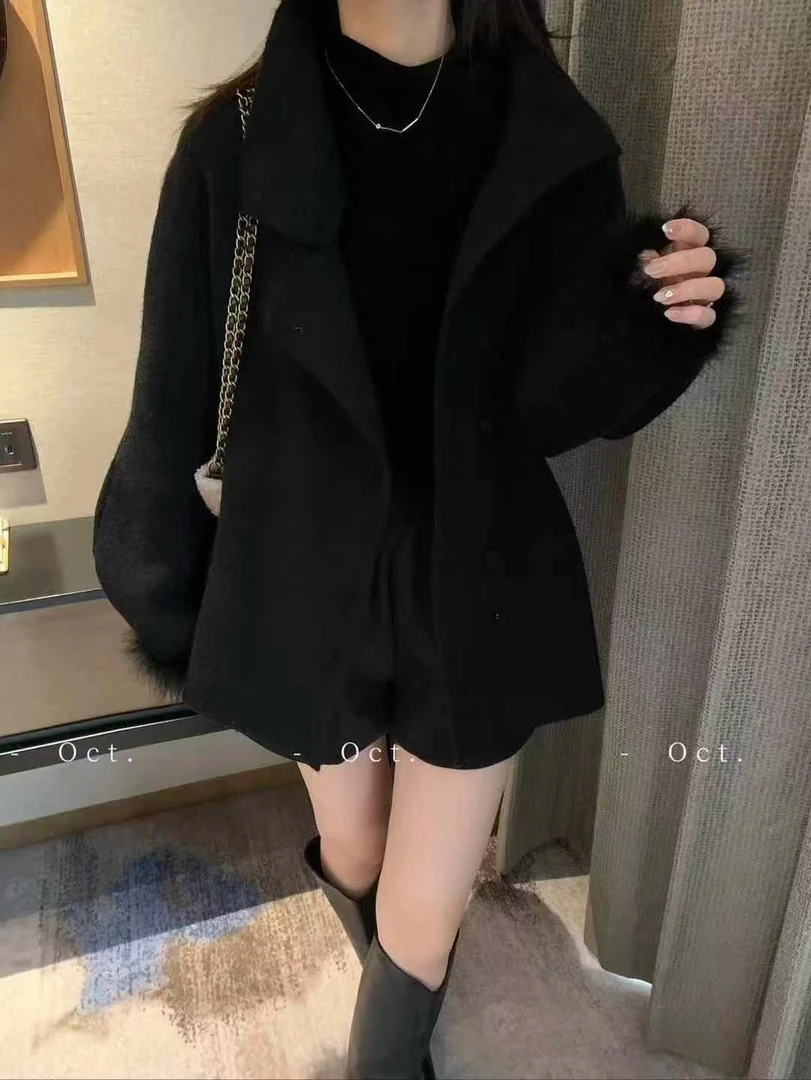 【气质之佳】小众设计感百搭气质百搭毛毛袖口毛衣外套