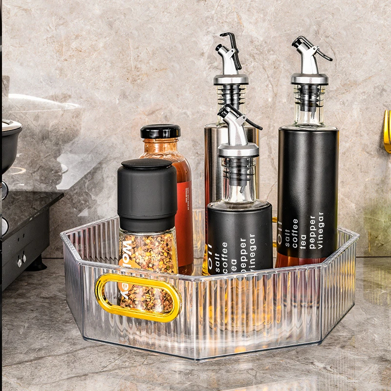 泽诚可旋转桌面化妆品收纳盒护肤轻奢梳妆台收纳筐高级洗漱置物架