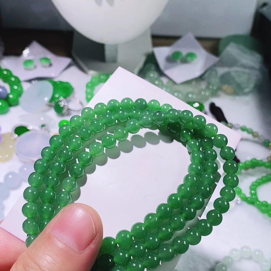 定制翡翠未镶嵌卡6天然缅甸翡翠