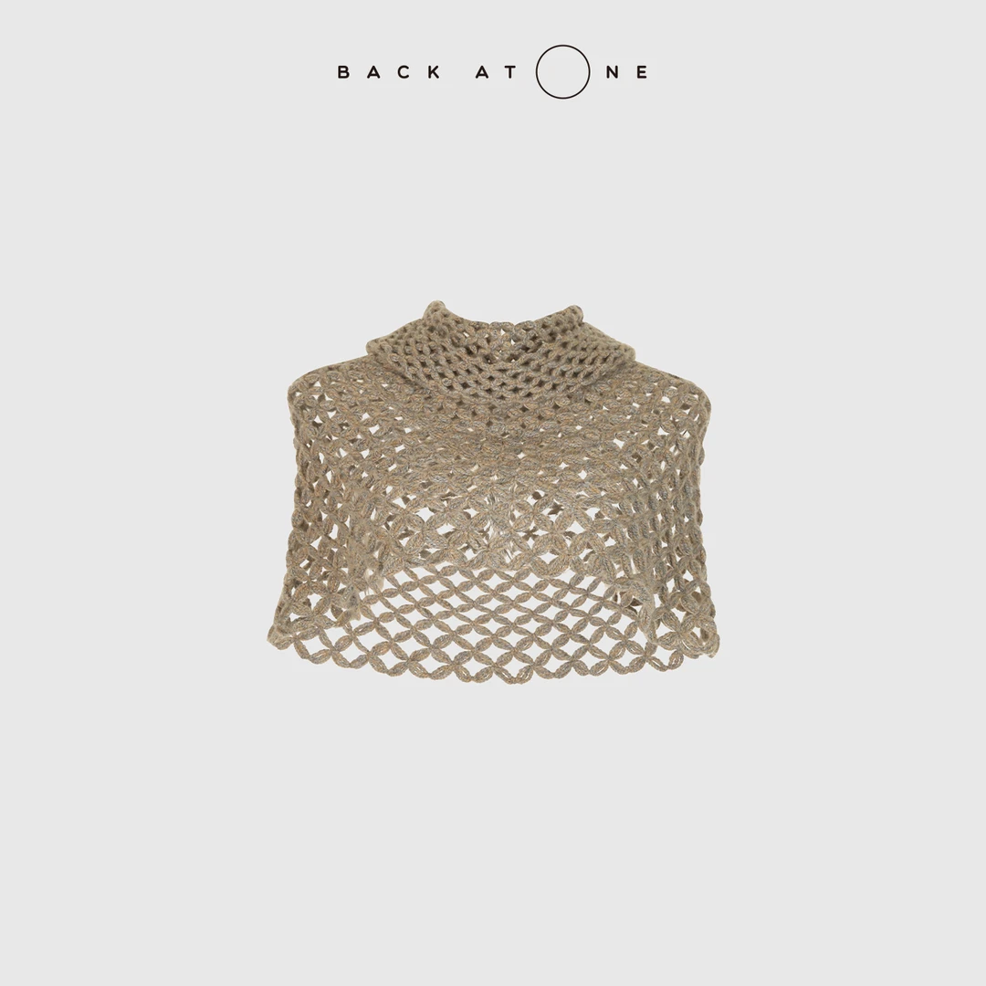 BACKATONE“快乐城堡” 手钩秋冬保暖针织羊绒围脖 BFF-3AR582H-K