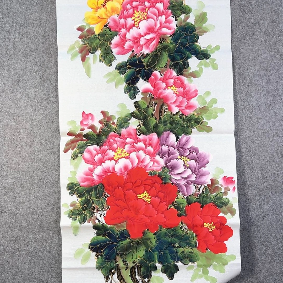 国画651 花鸟在树丛的顶端鸣叫叫声