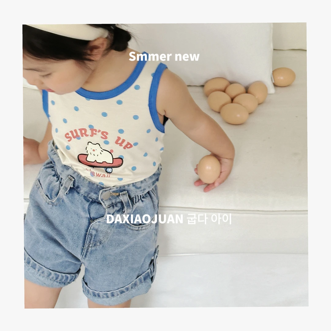 儿童夏款背心天丝背心莫代儿背心男宝夏季背心女宝背心夏天背心