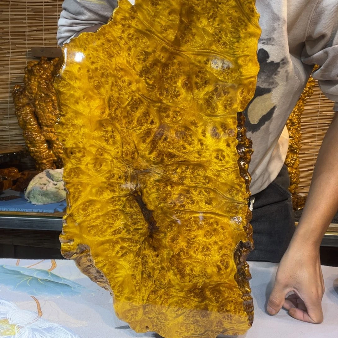 缅甸黄金樟实木干泡台